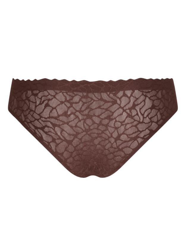 Sloggi Zero Feel Lace Brazilian Briefs Ebony Brown