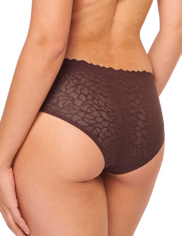 Sloggi Zero Feel Lace Hipster Brief  Ebony Brown