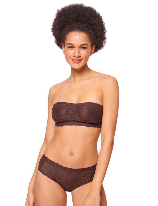 Sloggi Zero Feel Lace Hipster Brief  Ebony Brown
