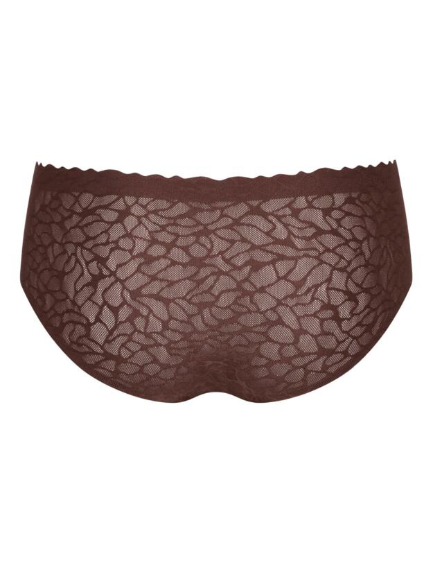 Sloggi Zero Feel Lace Hipster Brief  Ebony Brown