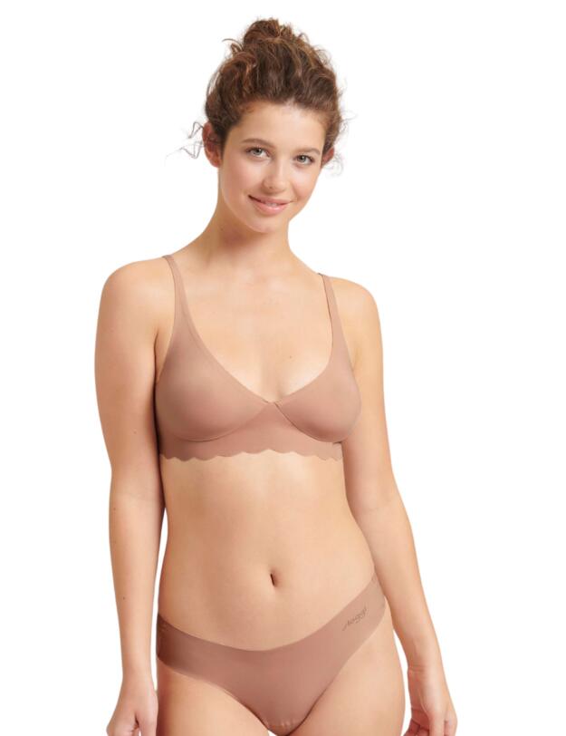 Sloggi Zero Microfibre Bralette Cameo Brown
