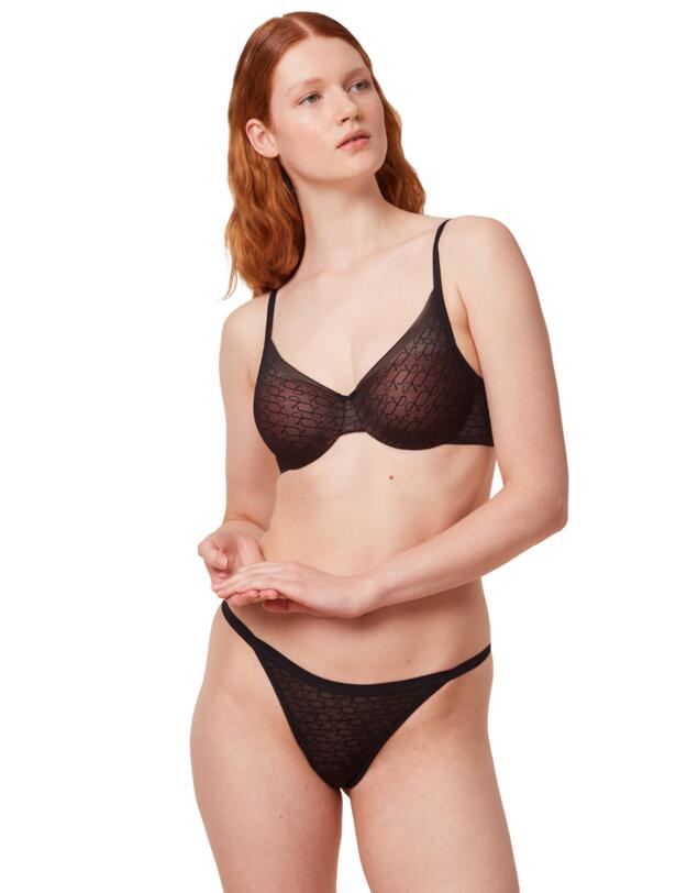 Triumph Signature Sheer Thong Black