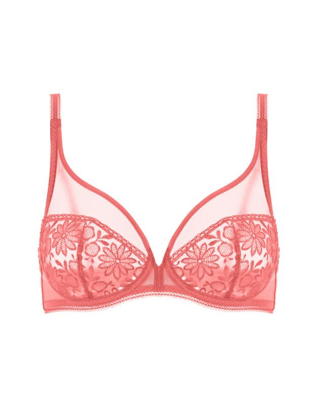 Simone Perele Amazone Plunge Full Cup Bra Texas Pink