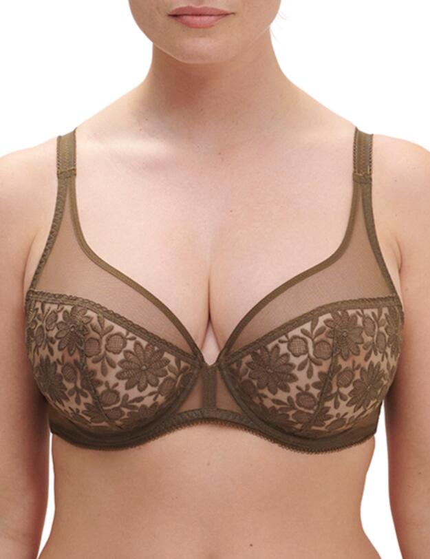 Simone Perele Amazone Plunge Full Cup Bra Nomad Green