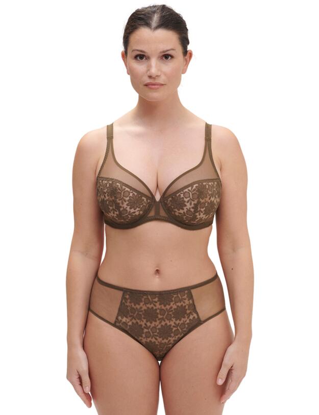 Simone Perele Amazone Plunge Full Cup Bra Nomad Green