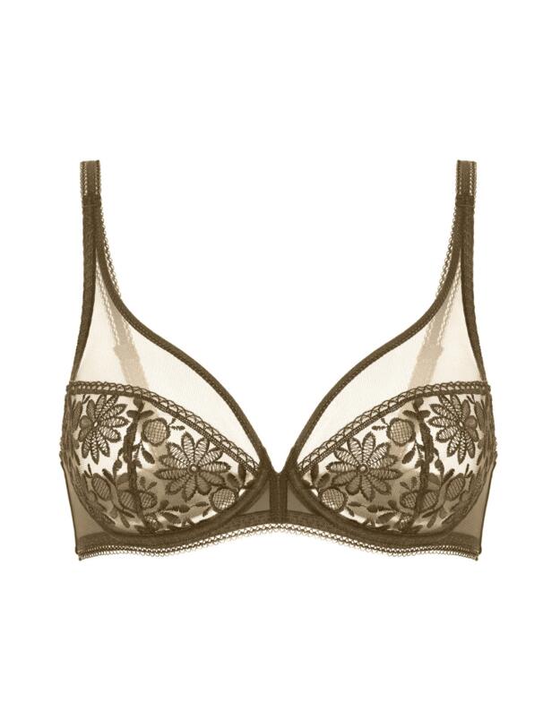 Simone Perele Amazone Plunge Full Cup Bra Nomad Green