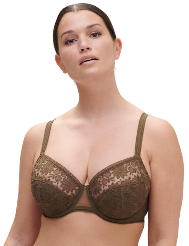 Simone Perele Amazone Full Cup Support Bra Nomad Green
