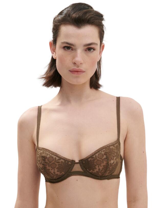 Simone Perele Amazone Half Cup Bra Nomad Green