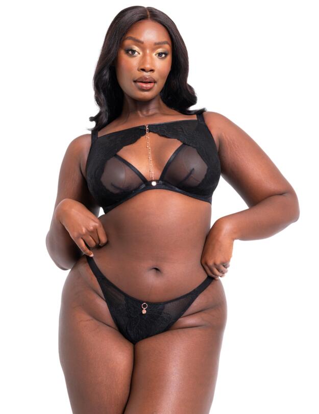 Scantilly by Curvy Kate Unveiled Brazilian Brief Black