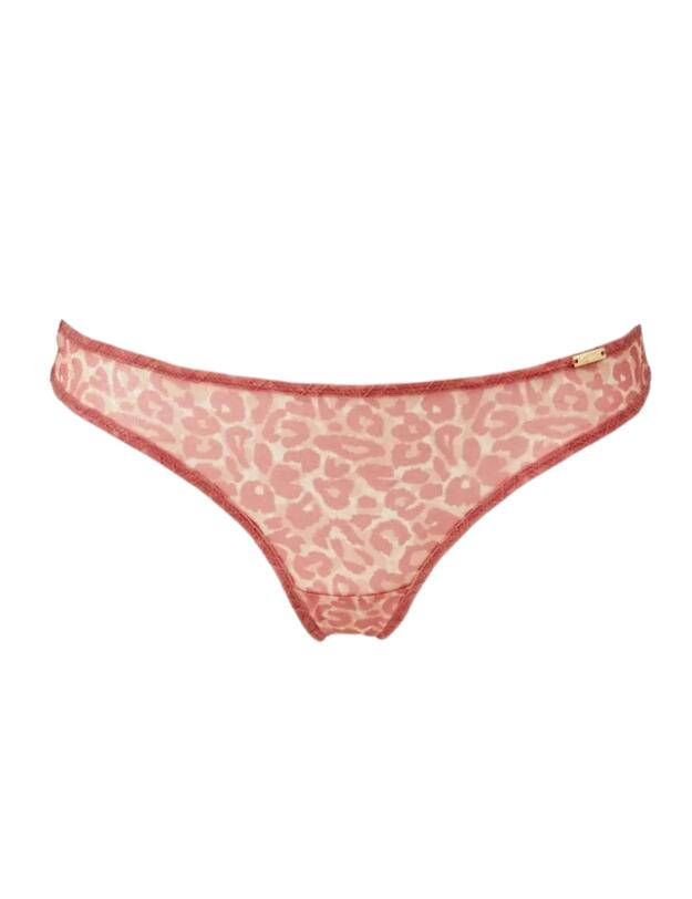 Gossard Glossies Leopard Thong Blush/Print