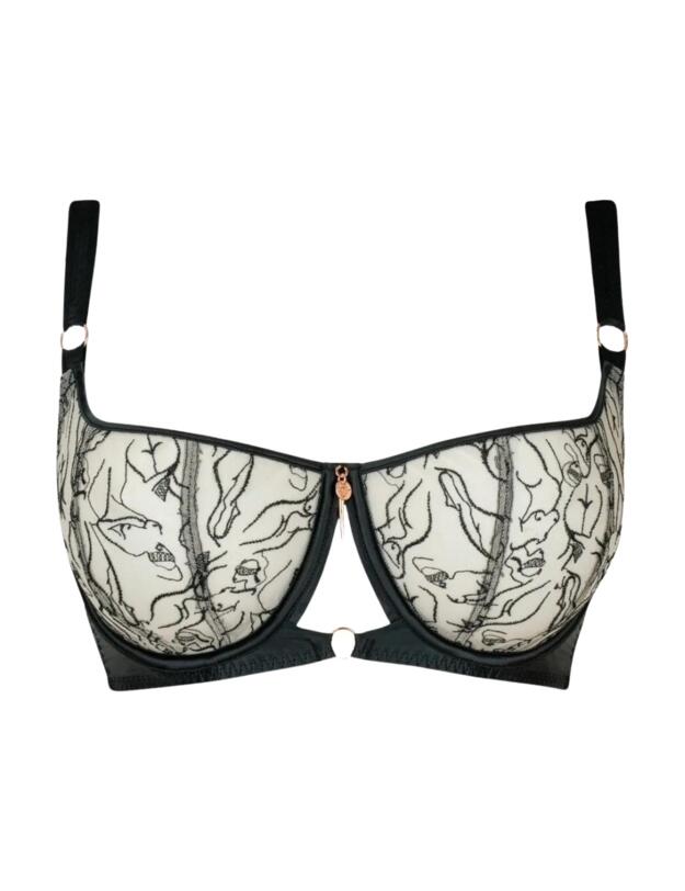 Scantilly by Curvy Kate Sex Education Balcony Bra in Black/Latte