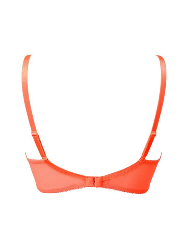 Gossard Superboost Lace Non-Padded Plunge Bra in Neon Coral