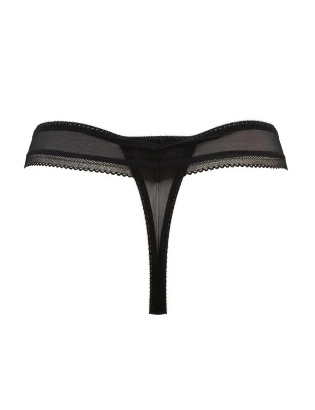 Gossard Swirl Thong Black 