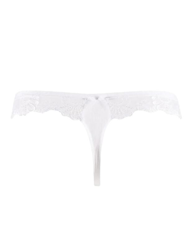 Lise Charmel Dressing Floral Thong in Blanc