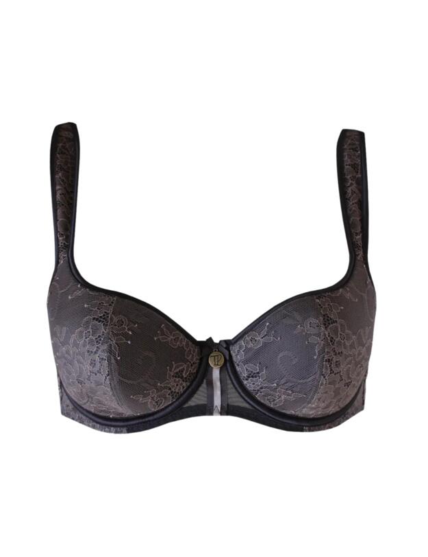 Tallulah Love Tara Balcony Bra Gunmetal