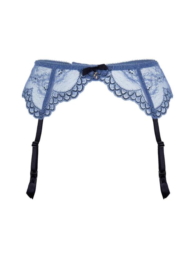Gossard Superboost Lace Suspender Belt Moonlight Blue
