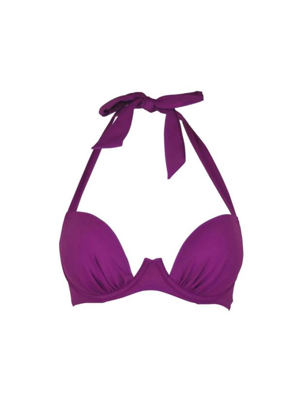 Pour Moi Instaglam Cut Away Bikini Top Purple