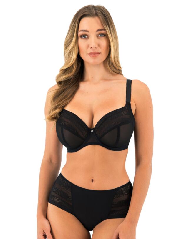 Fantasie Devote Side Support Plunge Bra Black
