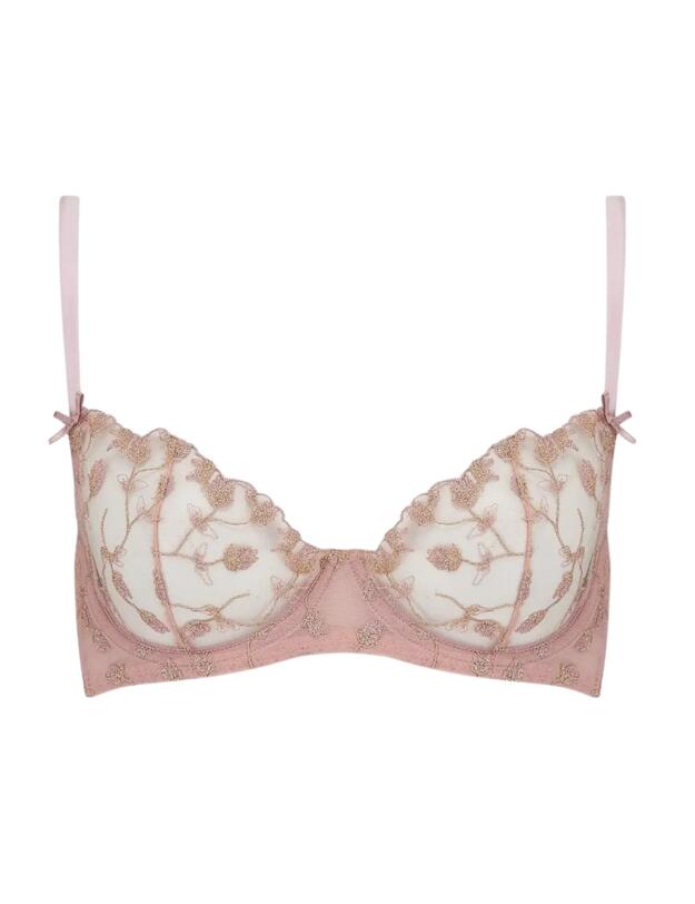 Muse by Coco De Mer Elizabeth Blacony Bra in Pink