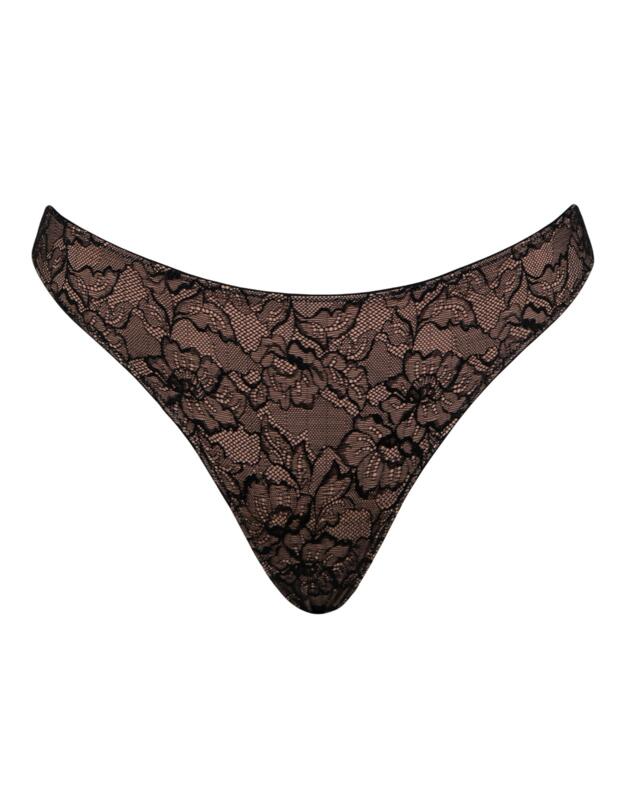 Curvy Kate Hey Girls Thong Black/Latte