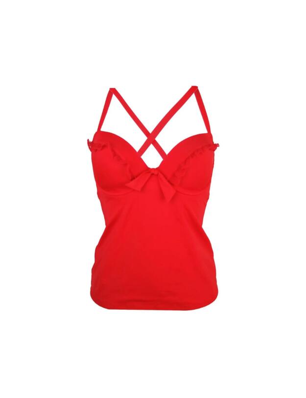 Pour Moi Mardi Gras Padded Tankini Top Red