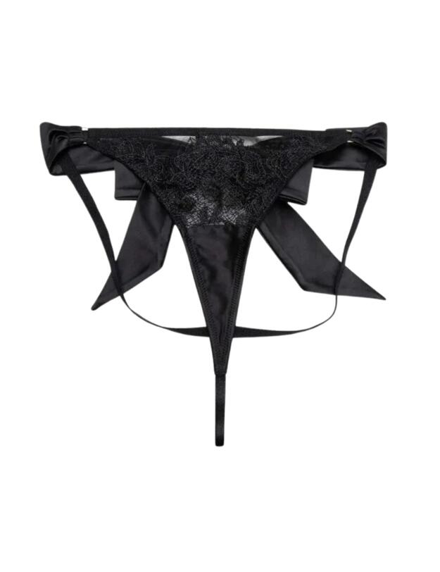 Playful Promises Anneliese Curve Brazilian Thong in Black