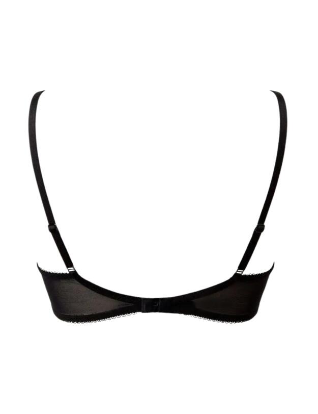 Gossard Superboost Lace Plunge Bra Black/Electric Blue