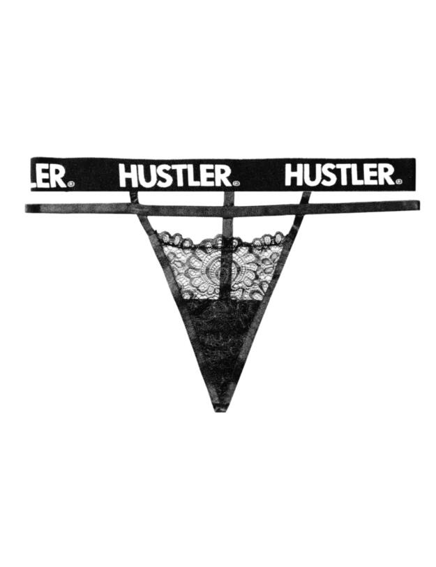  Playful Promises Hustler Lace Thong Black