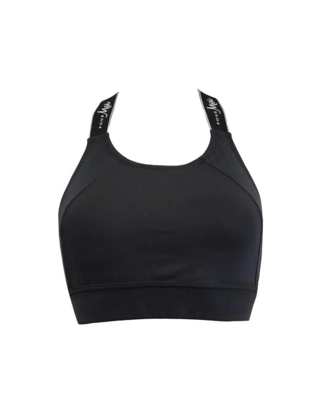  Pour Moi Energy Logo Elastic Crop Top Black/White