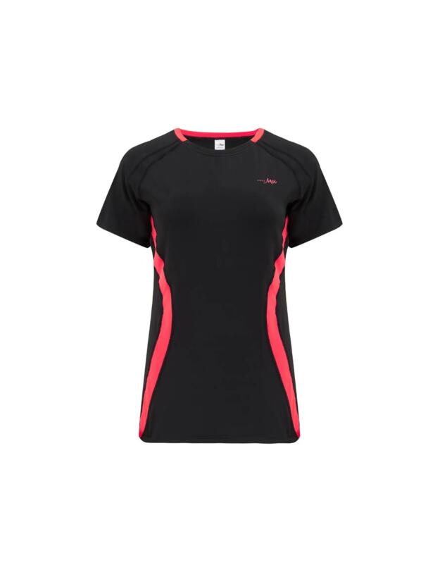 Pour Moi Energy Short Sleeved Top Black/Coral
