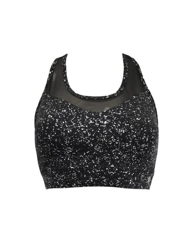 Pour Moi Energy Reflective Mesh Crop Top Black/Silver