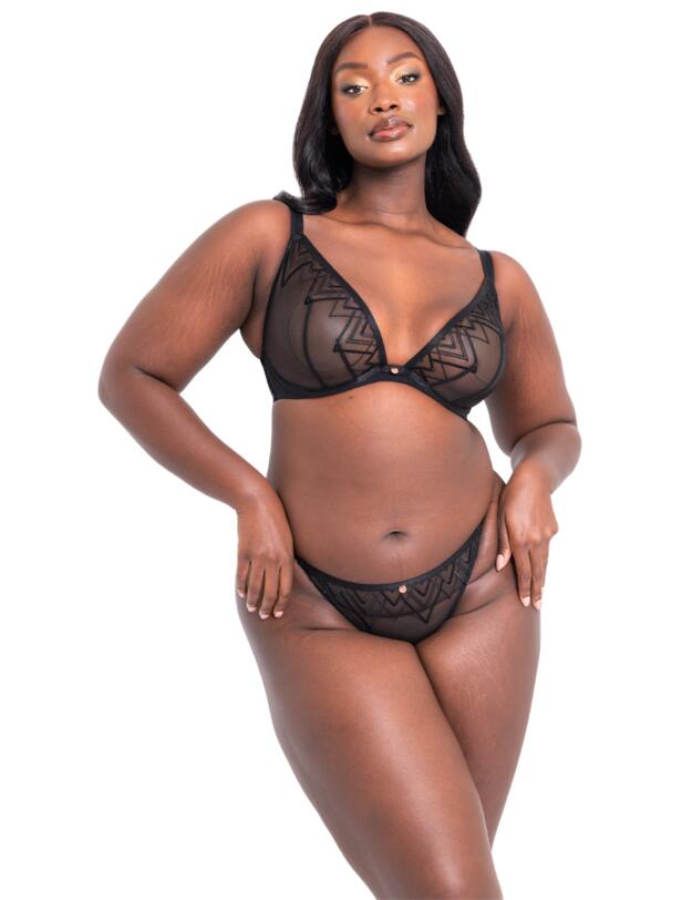 Scantilly Curvy Kate Voltage Deep Plunge Bra Black