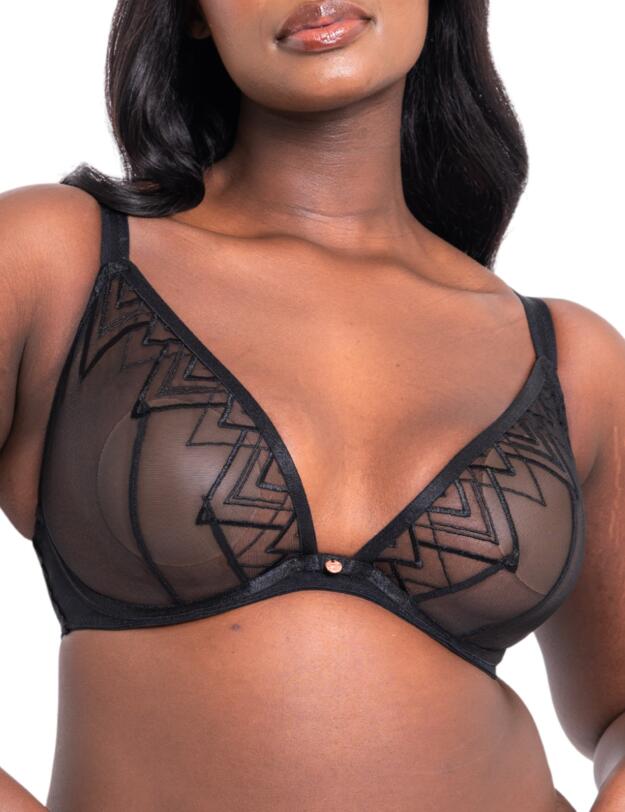 Scantilly Curvy Kate Voltage Deep Plunge Bra Black