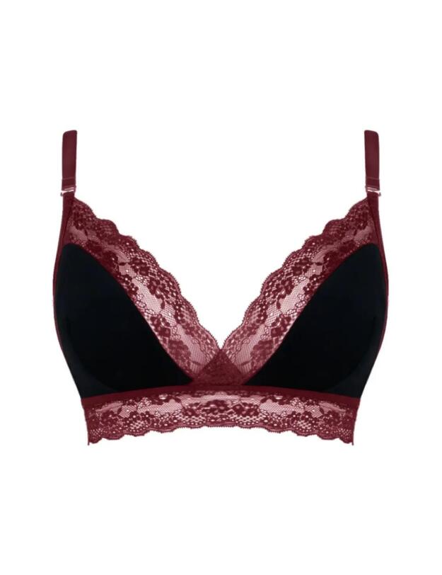 Curvy Kate Twice The Fun Reversible Bralette Bra Black/Oxblood