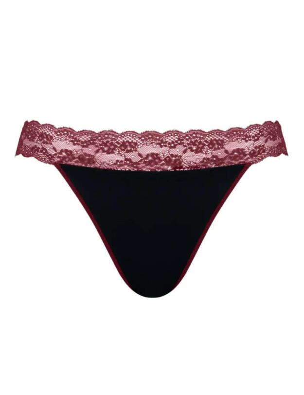 Curvy Kate Twice The Fun Reversible Thong Black/Oxblood
