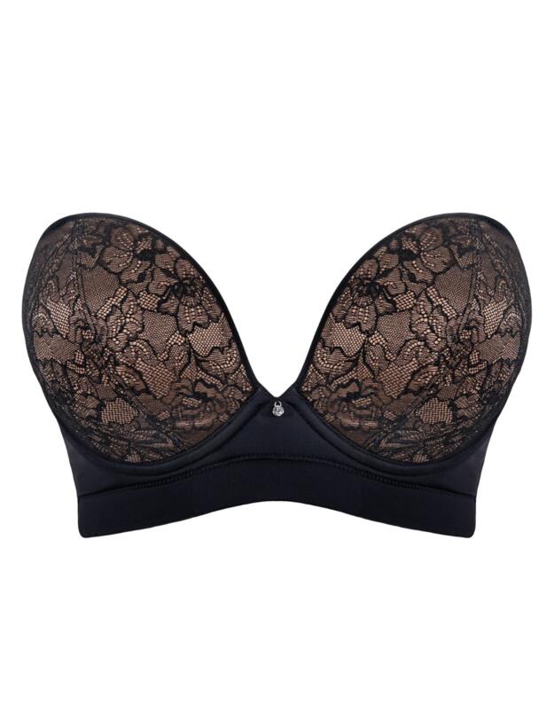 Curvy Kate Hey Girls Superplunge Strapless Bra Black/Latte