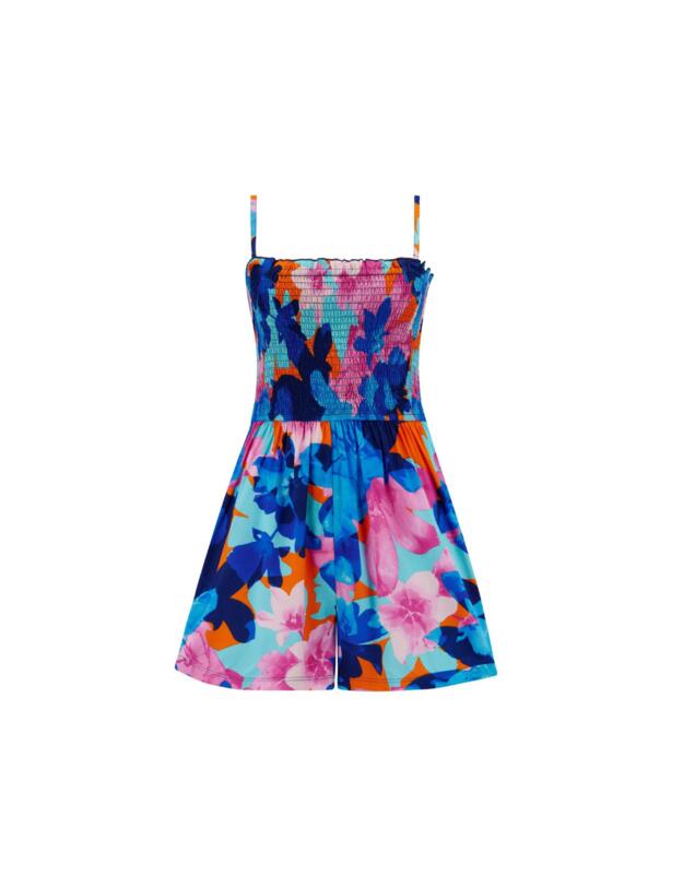 Pour Moi Beach Playsuit Aqua Floral