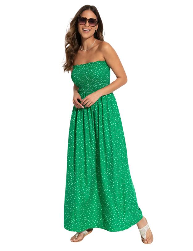 Pour Moi Beach Dress Green Spot