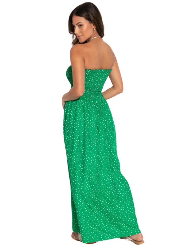 Pour Moi Beach Dress Green Spot