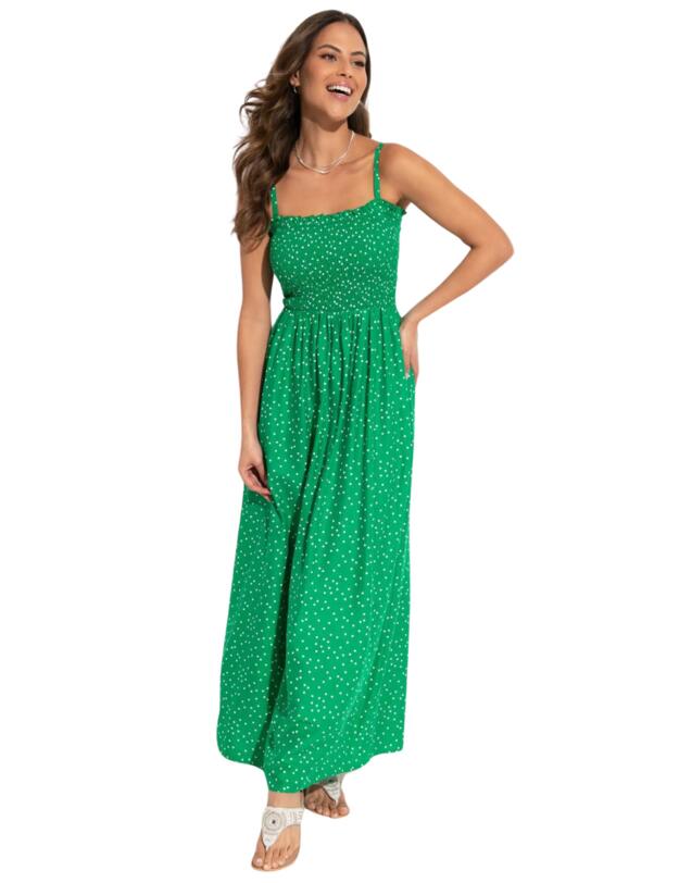 Pour Moi Beach Dress Green Spot