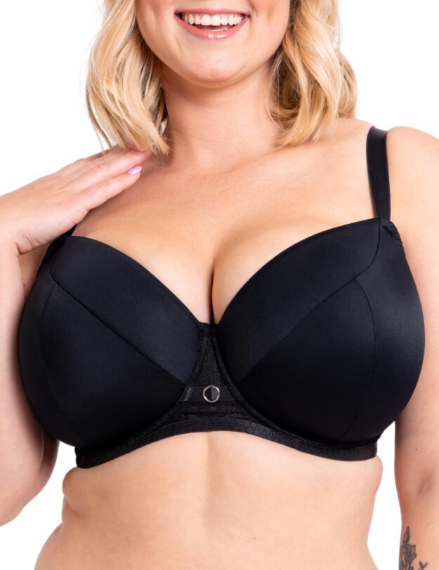 Curvy Kate Lace Daze Padded T-Shirt Balcony Bra Black