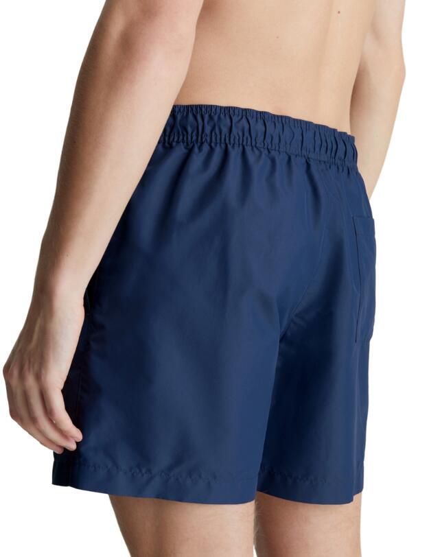 Calvin Klein Mens Medium Drawstring Swim Short Signature Navy
