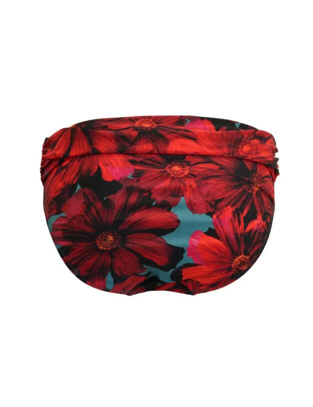 Pour Moi Orchid Luxe Foldover Bikini Brief Red/Teal 