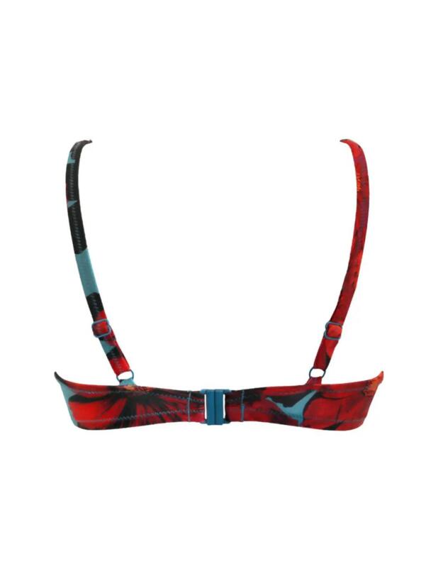 Pour Moi Orchid Luxe Bikini Top Red/Teal 