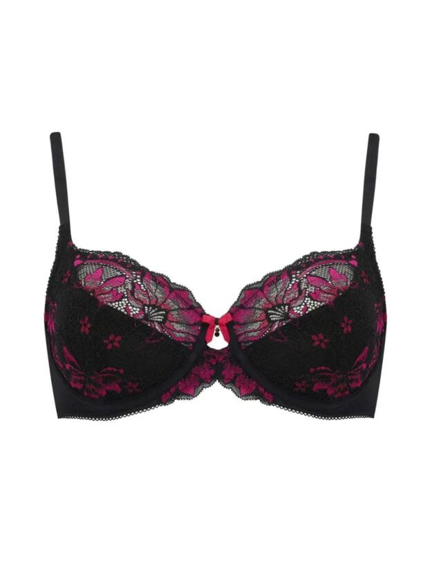 27702 Pour Moi J'Adore Non Padded Bra - 27702 Black/Pink