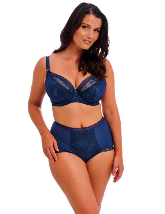 Fantasie Fusion Lace Padded Plunge Bra French Navy
