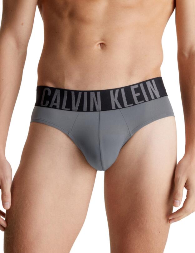 Calvin Klein 3 Pack Hip Briefs Black, Grey Sky, Pompeian Red