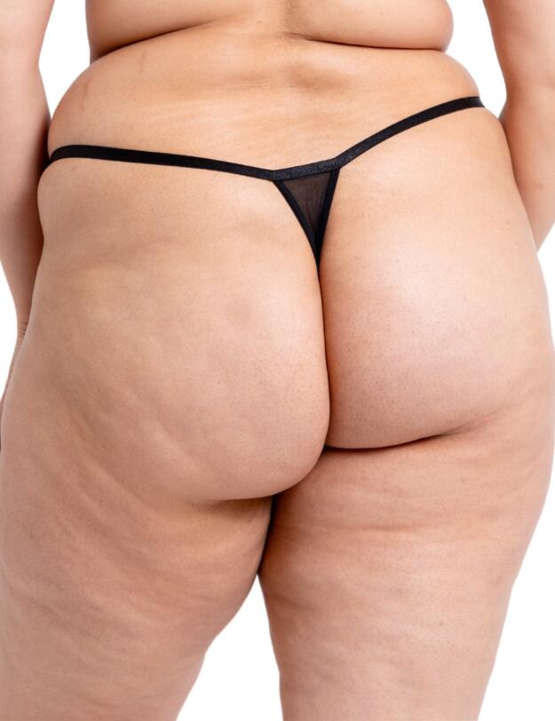 Curvy Kate Stardust Thong Black Sparkle