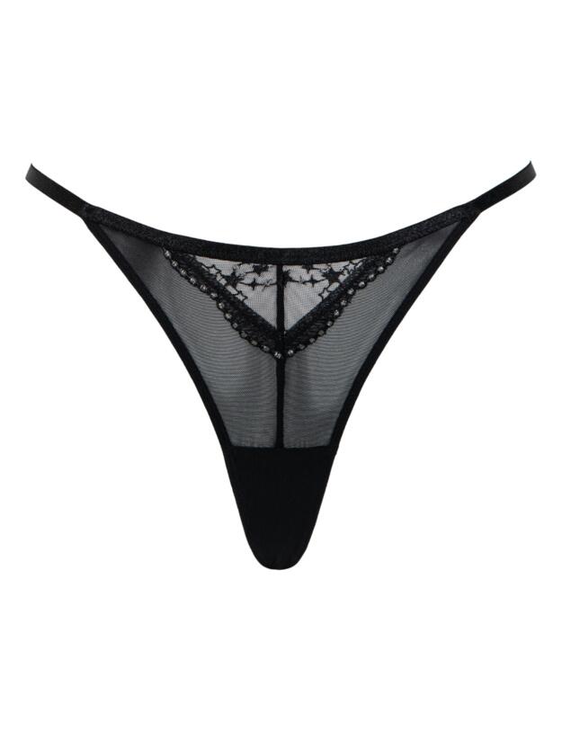 Curvy Kate Stardust Thong Black Sparkle