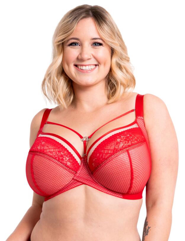 Curvy Kate Amaze Amore Balcony Side Support Bra Red/Blush